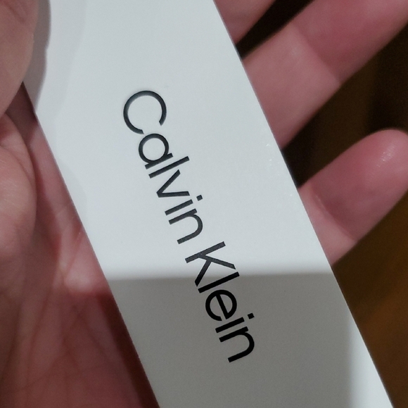 Calvin Klein Orange and Gray Midi Dress Modern Elegance - Picture 2 of 7